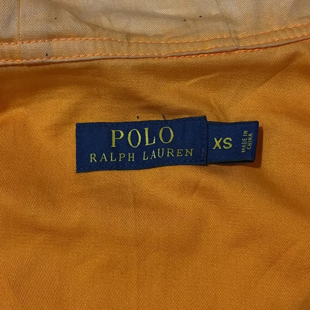 Polo Ralph Lauren Jacket Military Orange Hooded Vintage Anorak Hunting Pockets